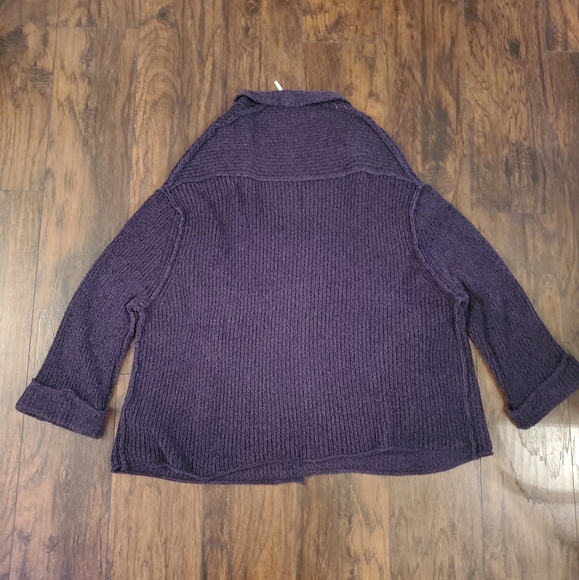 Free People Oversized Cardigan Size S Blue - Picture 3 of 7